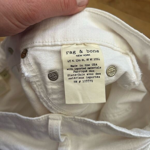 Rag & Bone White Cropped Jeans - Picture 15 of 16
